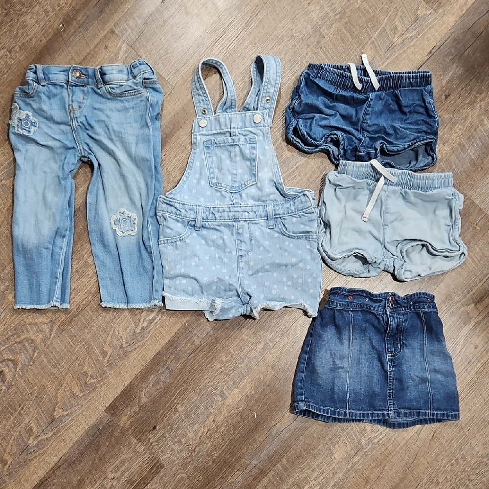 2/$25 Girls 3T Summer Denim Set